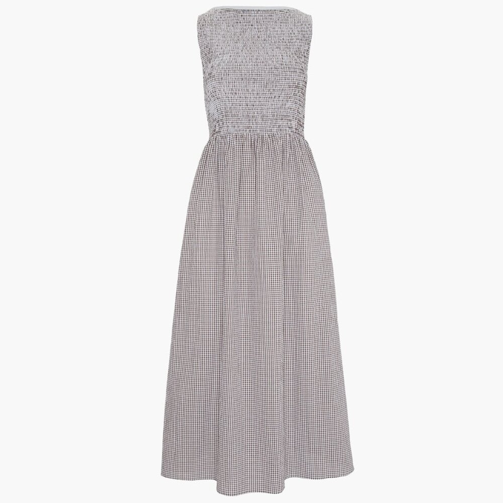 Hill House Home Cosima Nap Dress - Chocolate Gingham Size S